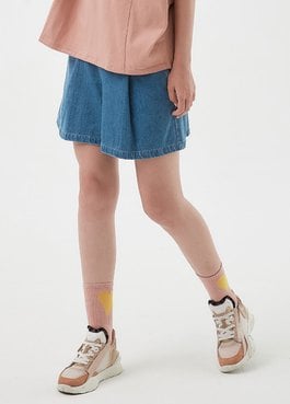 A-Line Maternity Denim Shorts - Blue