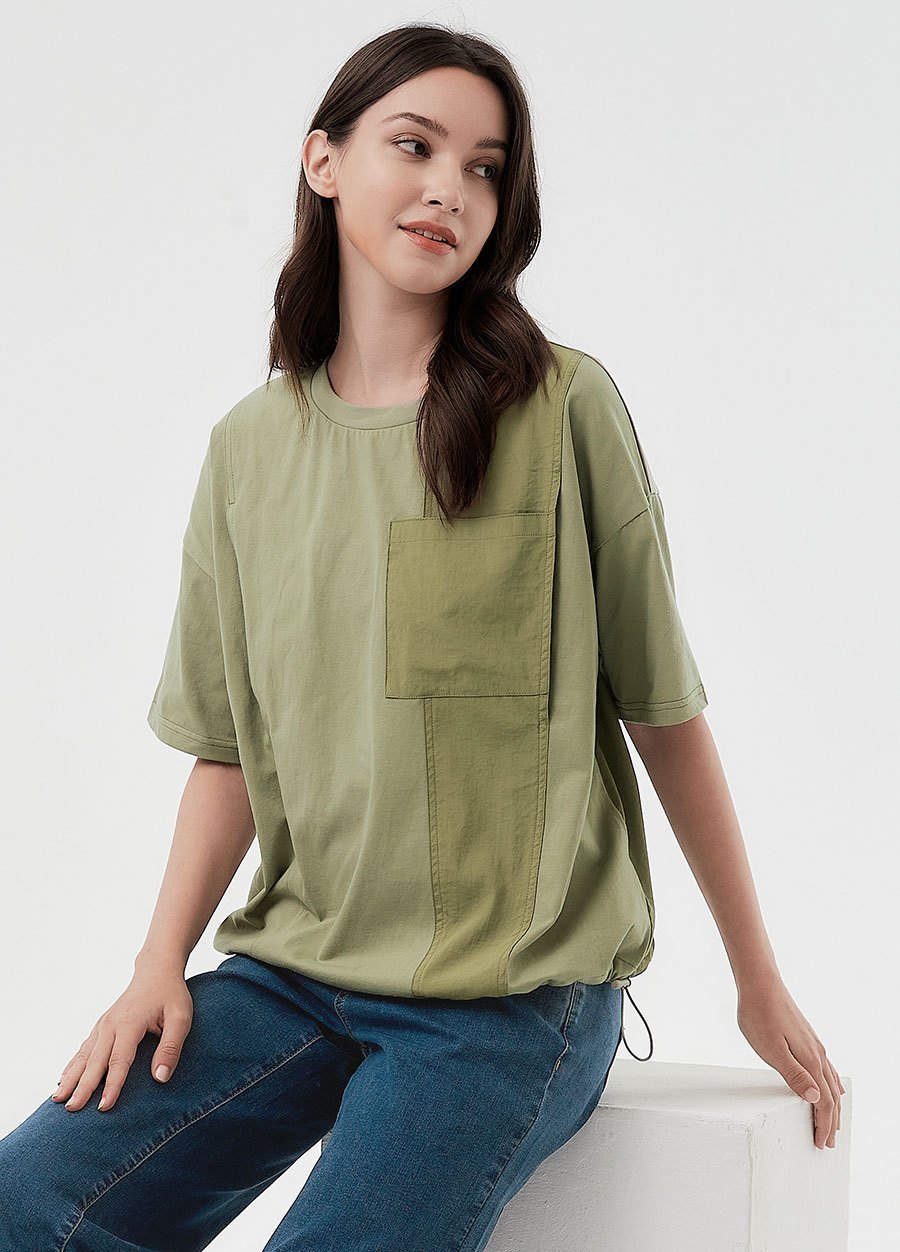 Blend Short Sleeve Maternity & Nursing Top