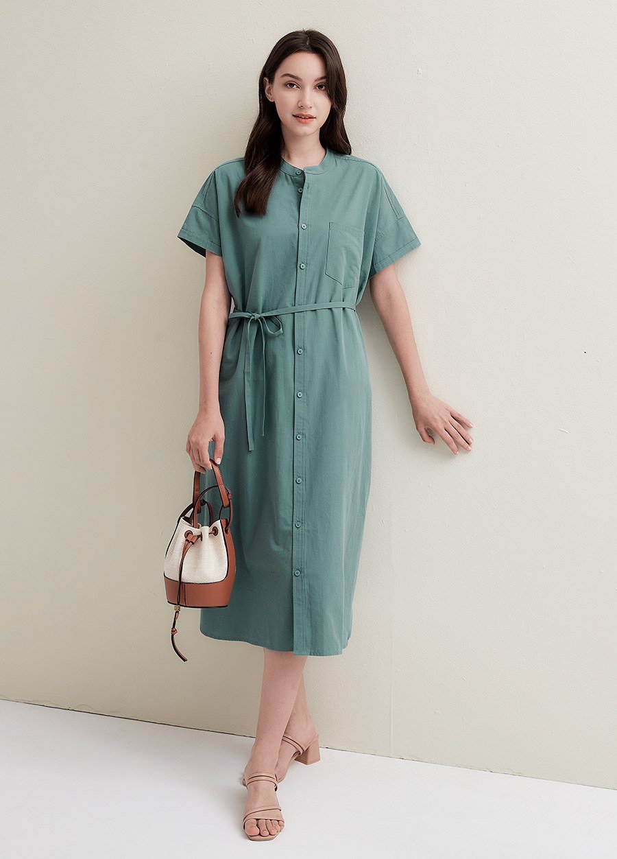 Cotton Maternity & Nursing Shirt Dress