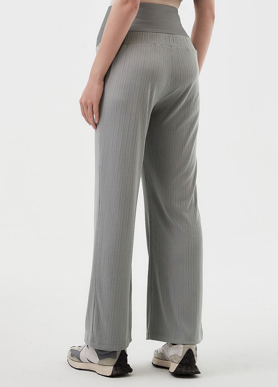 Pleated Maternity Straight Leg Pants