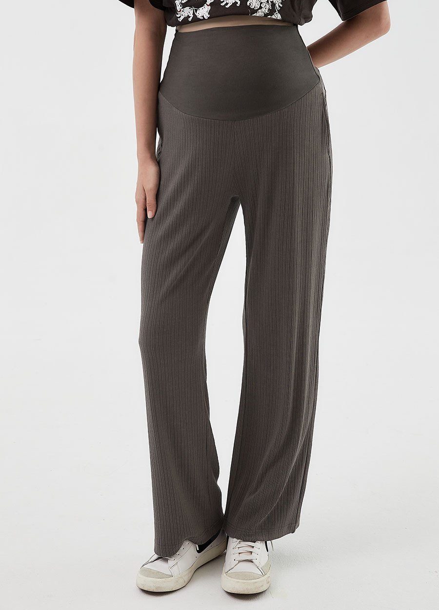 Pleated Maternity Straight Leg Pants