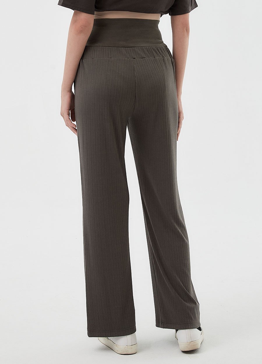 Pleated Maternity Straight Leg Pants