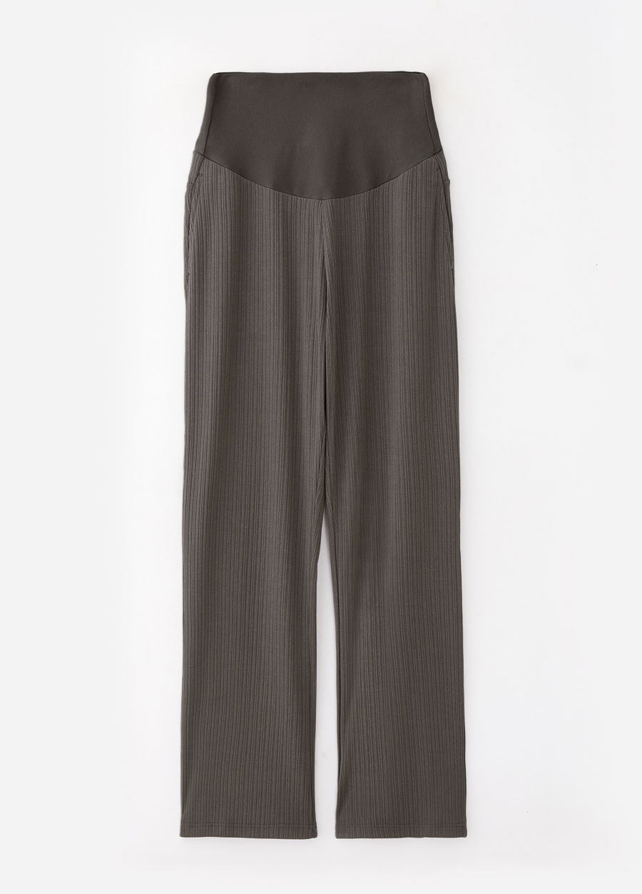 Pleated Maternity Straight Leg Pants