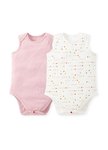 Geometry Baby Cotton Sleeveless Bodysuit 2 Pack