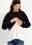 Knitted 2 in 1 Maternity & Nursing Layered Jumper