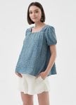 Square Collar Maternity & Nursing Top