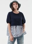 Umbrella Hem Short Sleeve Maternity & Nursing Top