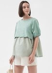 Umbrella Hem Short Sleeve Maternity & Nursing Top