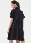 Cotton Maternity & Nursing Short Sleeve Tiered Dress