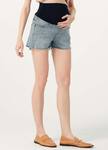 Frayed Hem Maternity Denim Shorts