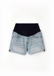 Cuffed Maternity Denim Shorts