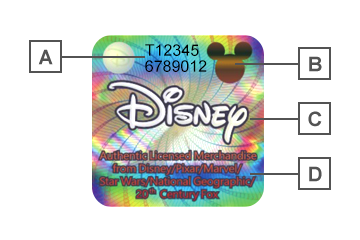 Disney laser label