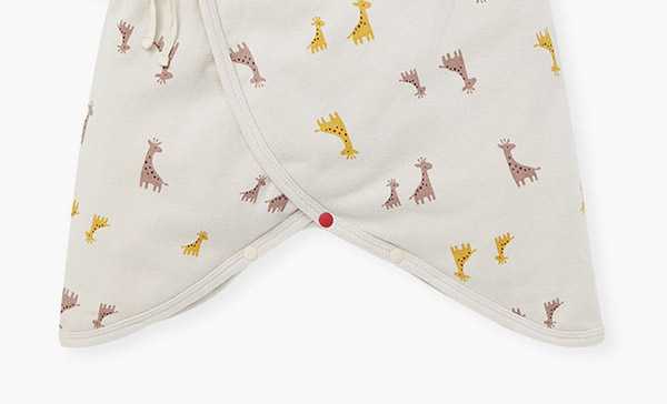 Giraffe Newborn Cotton L/S Bodysuit 2 Pcs Pack