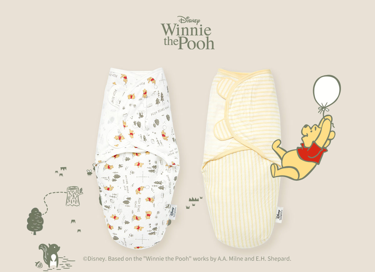 Disney Winnie The Pooh Cocoon Swaddle Wrap 2 Pcs Pack