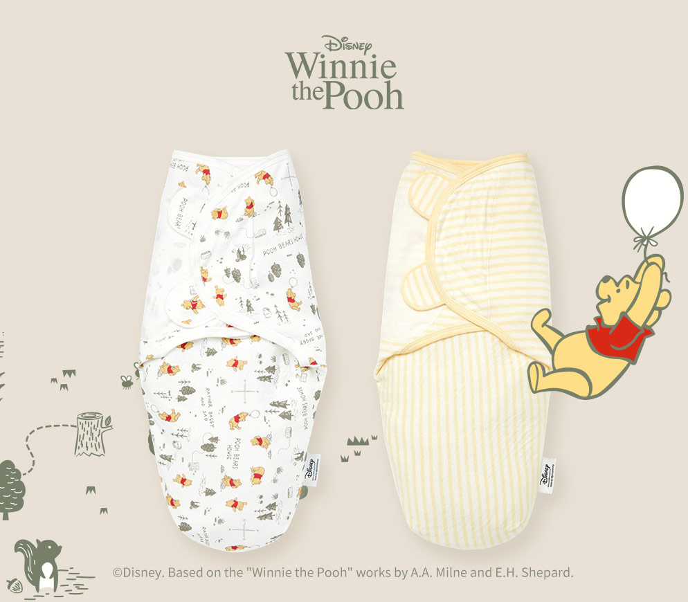 Disney Winnie The Pooh Cocoon Swaddle Wrap 2 Pcs Pack