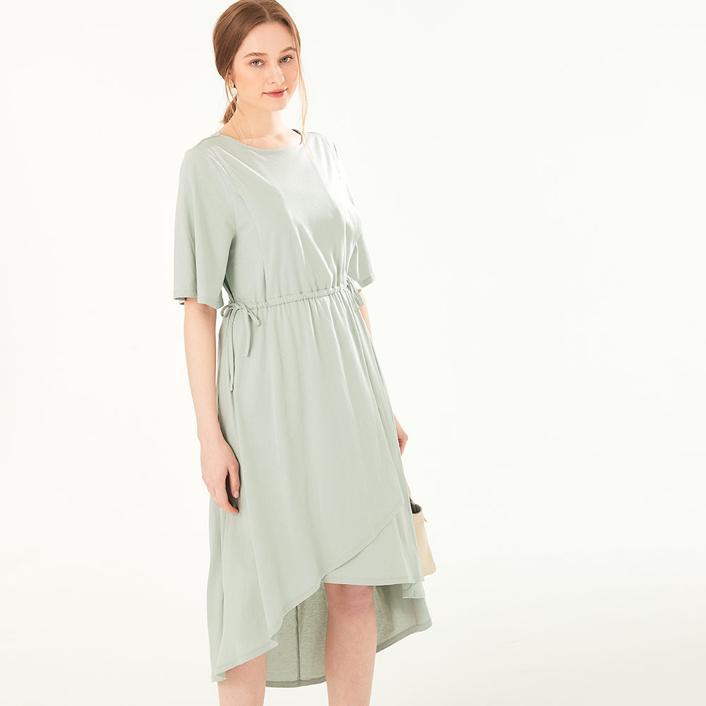 Drapey Maternity & Nursing Midi Dress