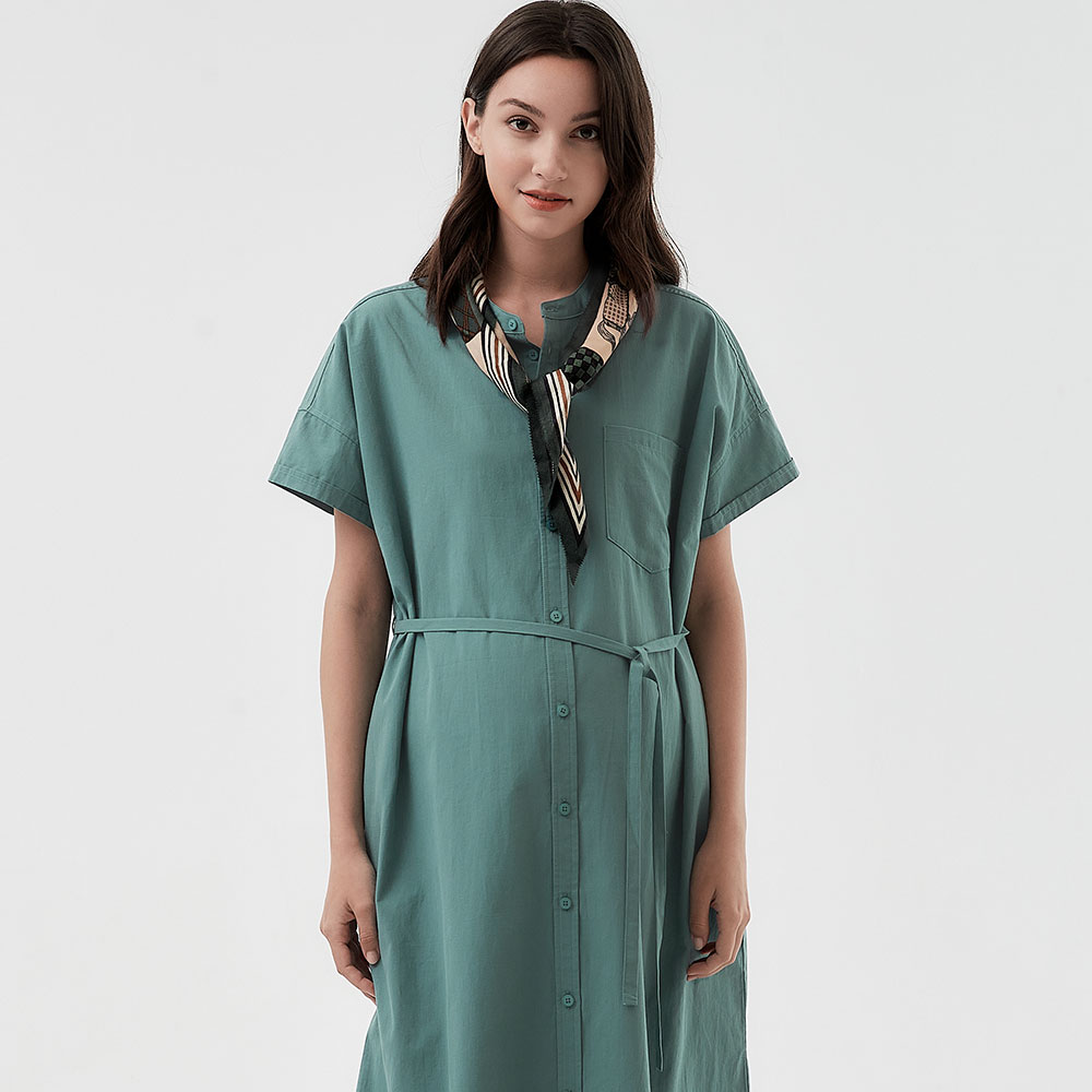 Cotton Maternity & Nursing Shirt Dress 